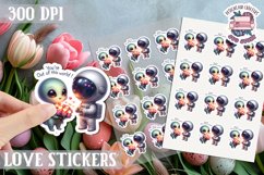 Love sticker Sheet Valentine Day Lovers Cute PNG Spice Product Image 1
