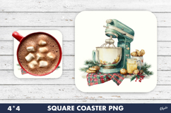 Christmas Kitchen Coaster PNG, Kitchen Mixer PNG Product Image 1