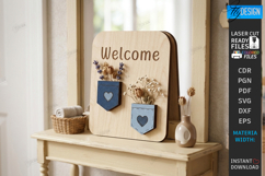 Miniature Welcome Sign Plaque Laser Cut Bundle | 3D Layered Product Image 13