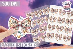 Easter Bow sticker Cute Coquette Love PNG Funny Bows Product Image 1