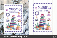 Merry Christmas, Garden Flag Sublimation PNG Product Image 1