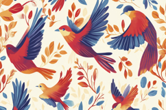 Colorful Birds Background Wallpaper Product Image 1