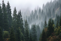 Foggy Forest Background Wallpaper Product Image 1