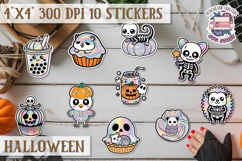 Halloween sticker Kawaii PNG pastel holographic foil Product Image 1