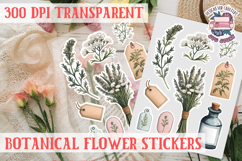 Flowers sticker sheet Spring Botanical Summer Scrapbook PNG Product Image 1