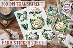 Farm sticker sheet Harvest Scrapbook PNG Vegetables Cozy Product Image 1