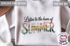 Summer Beach Sea Quote Watercolor Sublimation PNG Product Image 1