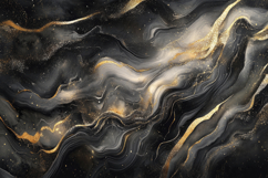 Black and Gold Marble Texture Background Wallpaper Product Image 1