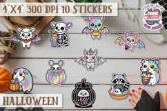 Halloween sticker Kawaii PNG pastel holographic foil Product Image 1