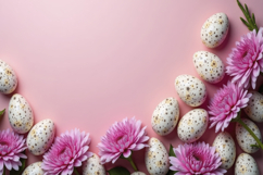 Decorative Eggs and Flowers Background Wallpaper Product Image 1