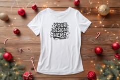 Christmas Ornament T-Shirt Mockup PSD JPG Product Image 1