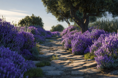 Lavender Garden Background Wallpaper Product Image 1