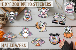 Halloween sticker Kawaii PNG pastel holographic foil Product Image 1