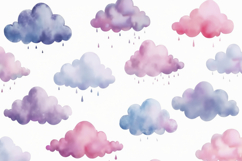 Pastel Colored Clouds Background Wallpaper Product Image 1