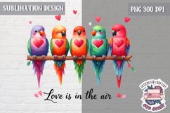 Valentine Love Animals Cute Quote Sublimation Design PNG Product Image 1