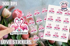 Love sticker Sheet Valentine Day Cute Animals Quote PNG Product Image 1