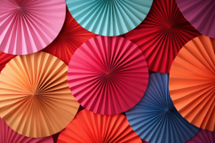 Colorful Paper Fans Background Wallpaper Product Image 1