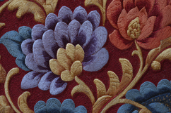 Floral Embroidery Pattern Texture Background Wallpaper Product Image 1