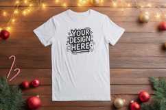 Christmas Decor T-Shirt Mockup PSD JPG Product Image 1