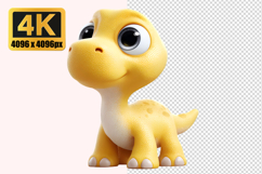 Cute Baby Dinosaur Transparent PNG Product Image 1