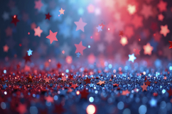 Red and Blue Stars and Glitter Background Wallpaper Product Image 1