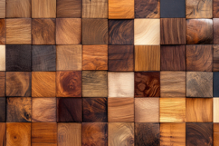 Wooden Cubes Pattern Background Wallpaper Product Image 1
