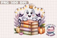 Halloween Cute Watercolor Clipart PNG Pastel Ghost Design Product Image 1