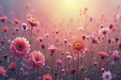 Pink Floral Field background Product Image 1