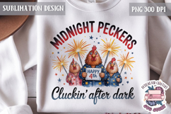4th of July PNG Sublimation Chicken USA Patriotic Cluck Product Image 1