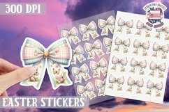 Easter Bow sticker Cute Coquette Love PNG Funny Bows Product Image 1
