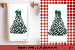 Christmas Dish Towel PNG. Jeweled Christmas Tree PNG Product Image 1
