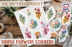 Summer Flowers sticker Scrapbook PNG Botanical Beach Product Image 1