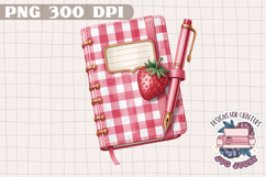 Strawberry berries PNG Sublimation Picnic Summer Product Image 1