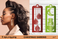 Earrings Christmas SVG, EPS, PNG Product Image 1