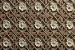Wooden Rosettes Floral Background Wallpaper Product Image 1
