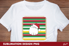 Christmas Cat Sublimation PNG, Tshirt Postage Stamp Product Image 1