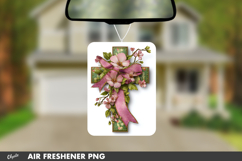 Easter Cross, Leather Religious Cross, Air Freshener PNG Product Image 1