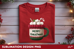 Crochet Hot Cocoa, Christmas T-shirt Sublimation Design PNG Product Image 1