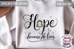 Easter Sublimation Quote Design PNG Religious Jesus Product Image 1