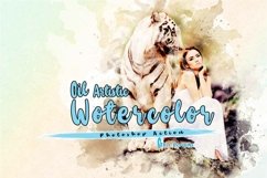 Oil Artistic Watercolor Photoshop Action Product Image 1