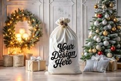 Christmas Santa Sack Mockup - Christmas Template JPG File Product Image 1