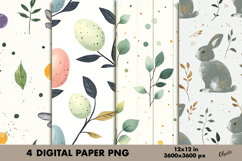 Easter Digital Paper PNG, Easter Scrapbook Paper PNG Product Image 1