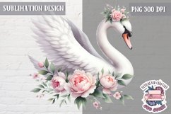 Cute Animal Sublimation Design PNG Spring Flowers Product Image 1