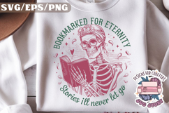 Book Lover Funny Quote Vintage SVG Motivational skeleton Product Image 1