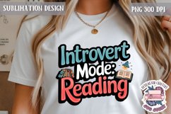 Book Lover Sublimation design Quote Bookish PNG Sign Product Image 1