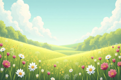 Field Of Flower Background Product Image 1