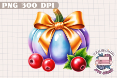 Autumn Pumpkin Sublimation design Fall Decorative Color PNG Product Image 1