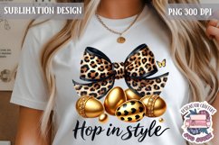 Easter Bunny Leopard Print PNG Holidays Spring Cute Animals Product Image 1