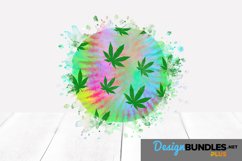 Tie Dye Cannibis Sublimation Background Product Image 1