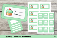 Birthday Stickers, Kawaii Birthday Sticker Printable PNG Product Image 1